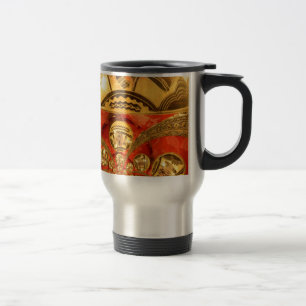 Mug De Voyage Art traditionnel africain rouge doré