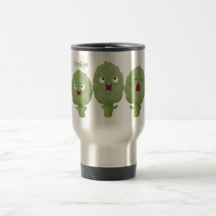 Mug De Voyage Artichauts chantants mignons dessin animé végétal