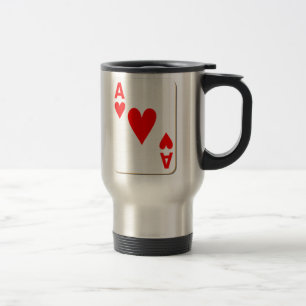 Mug De Voyage As de carte de jeu de coeurs