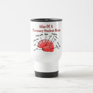Mug De Voyage Atlas d'un cerveau d'étudiant de pharmacie