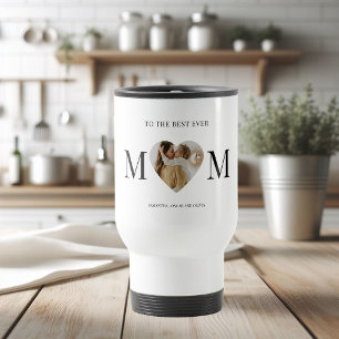 Mug De Voyage Au coeur photo de la meilleure maman Personnalis