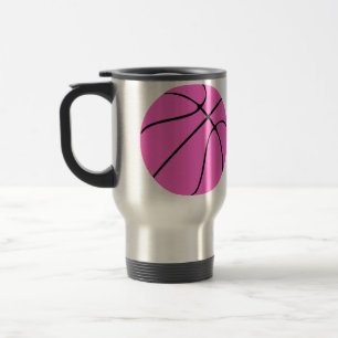 Mug De Voyage Autocar de basket-ball rose personnalisable