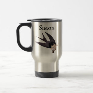 Mug De Voyage Avaler Queue Hawk avec Serpent Vintage Audubon