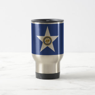 Mug de voyage avec Drapeau de Houston, Texas, USA