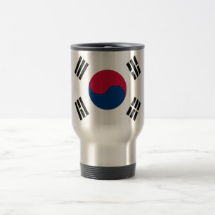 Mug de voyage avec drapeau de la Corée du Sud