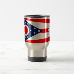 Mug de voyage avec Drapeau de l'Etat de l'Ohio - U