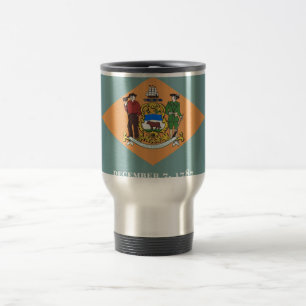 Mug de voyage avec Drapeau de l'Etat du Delaware -