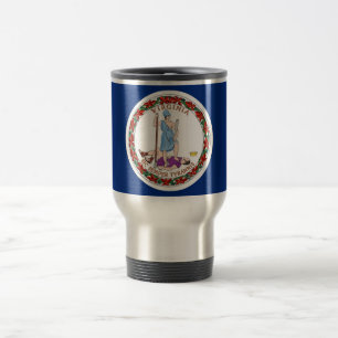 Mug de voyage avec Drapeau de Virginie Etat - USA