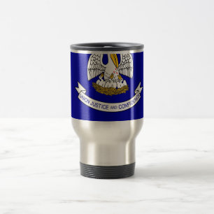 Mug de voyage avec Drapeau Louisiana State - USA