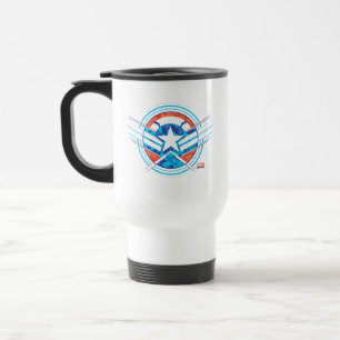 Mug De Voyage Avengers Bouclier géométrique à lignes de Captai