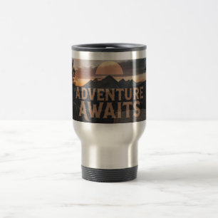 Mug De Voyage Aventure Attend Montagne Voyage Tumbler – Résistan