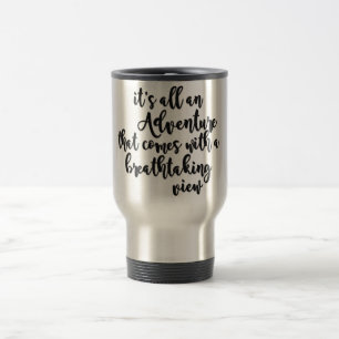 Mug De Voyage aventure avec une vue à couper le souffle noir bla