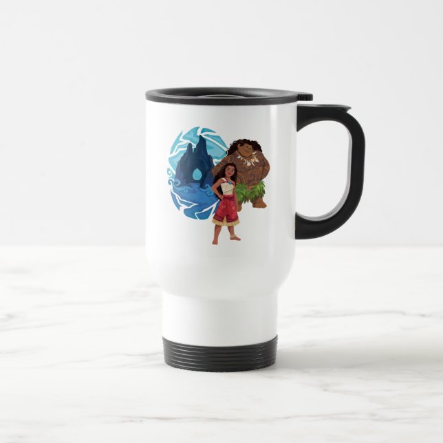 Mug De Voyage Aventures Moana & Maui en Océanie (Droite)