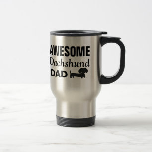 Mug De Voyage Awesome Dachshund Papa Voyage Acier Inoxydable Mug