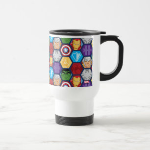 Mug De Voyage Badge des visages et logos de personnages d'Avenge