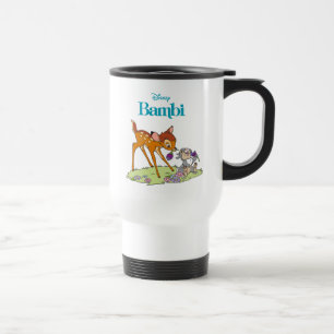 Mug De Voyage Bambi & Thumper Manger Des Fleurs De Cloches