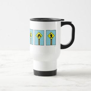 Mug De Voyage Bande dessinée de panneau de rue "Ne perds pas la