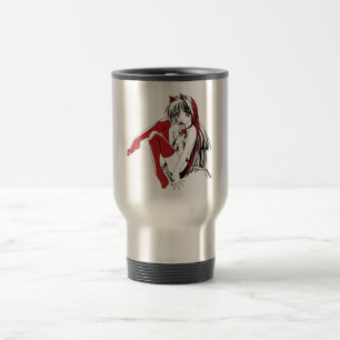 Mug De Voyage Bandes dessinées R & B, Anime Loli Chat Fille aux