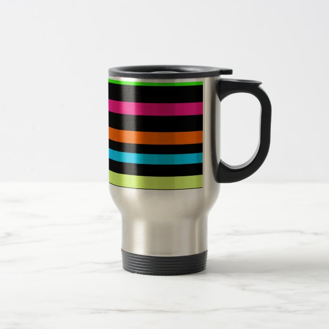 Mug De Voyage Bandes néon (Droit)