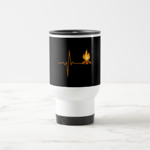 Mug De Voyage Battement de cœur de feu de camp Camping