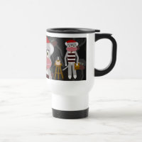 Beatnik Sock Monkey amusant dessin de dessin animé