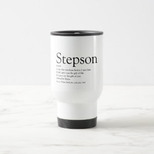 Mug De Voyage Beau-fils Amusement Typographique Noir et Blanc