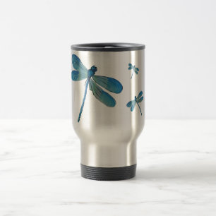 Mug De Voyage Belle Dragonfly Pink Flower Art original