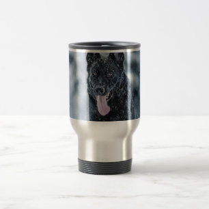 Mug De Voyage Berger allemand noir dans la couverture de duvet d