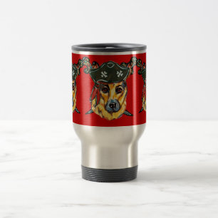 Mug De Voyage Berger Allemand Pirate