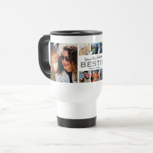 Mug De Voyage Bestie la meilleure photo Collage Voyage Mug