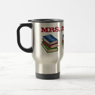 Mug De Voyage Bibliothèque Pile de livre enseignant Bibliothécai