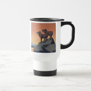 Mug De Voyage Bighorn Sheep American West Wildlife