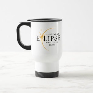 Mug De Voyage Black & Gold 2024 Texas Total Solar Eclipse