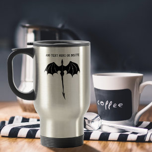Mug De Voyage Black Tribal Flight Dragon Imaginaire blanc