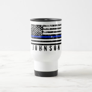 Mug De Voyage Blanc américain affligé personnalisé de drapeau