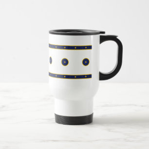 Mug De Voyage Bleu-foncé avec des étoiles d'or