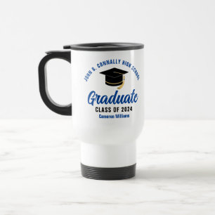 Mug De Voyage Bleu Graduation Custom Graduate Keepsaké