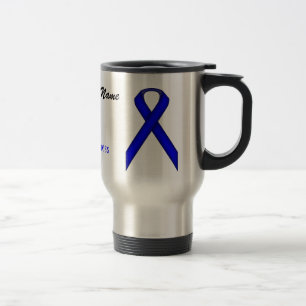 Mug De Voyage Bleu Standard Ribbon Tmpl par Kenneth Yoncich