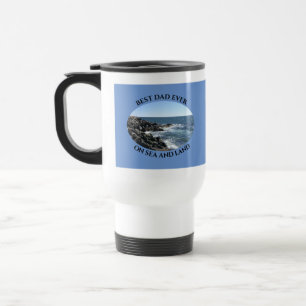 Mug De Voyage Bleu Vide Océan Atlantique meilleur papa sur la me