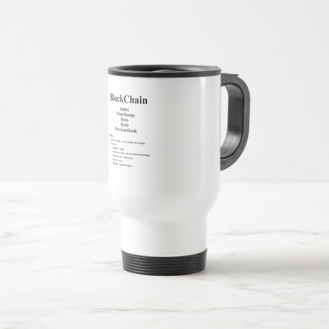 Mug De Voyage BlockChain (Devant droit)