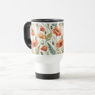 Mug De Voyage Boho Garden of Beautiful Poppies