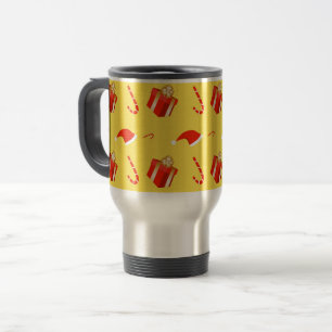 Mug De Voyage Boîte cadeau de Noël sucre de canne chapeau de Noë