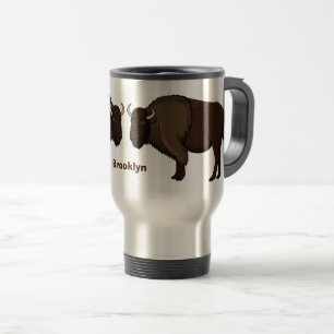 Mug De Voyage Bonne illustration de bison américain