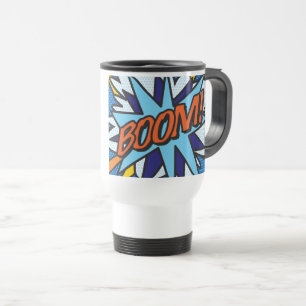 Mug De Voyage BOOM Drôle Moderne Bande Dessinée Pop Art