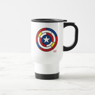 Mug De Voyage Bouclier abstrait de Captain America De Stijl