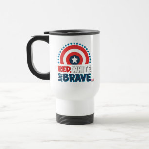 Mug De Voyage Bouclier de Captain America "Rouge, Blanc et Coura