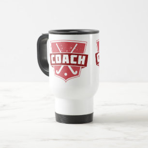 Mug De Voyage Bouclier des entraîneurs de hockey sur gazon