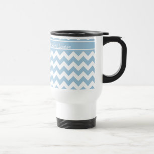 Mug De Voyage Boug de voyage personnalisé, Chevrons Bleus et Bla