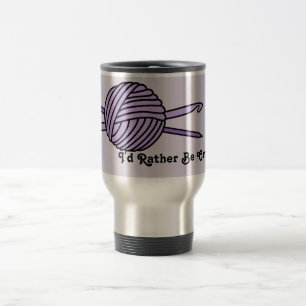 Mug De Voyage Boule pourpre de fil (Knit et crochet)