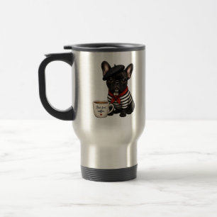 Mug De Voyage Bouledogue français avec café